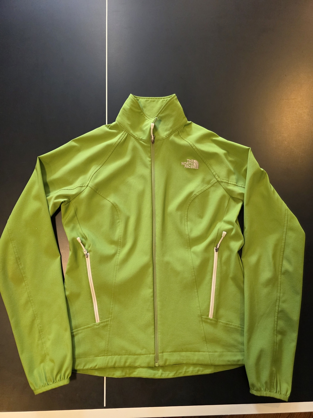 The North Face Lime Green Full-Zip Softshell Jacket